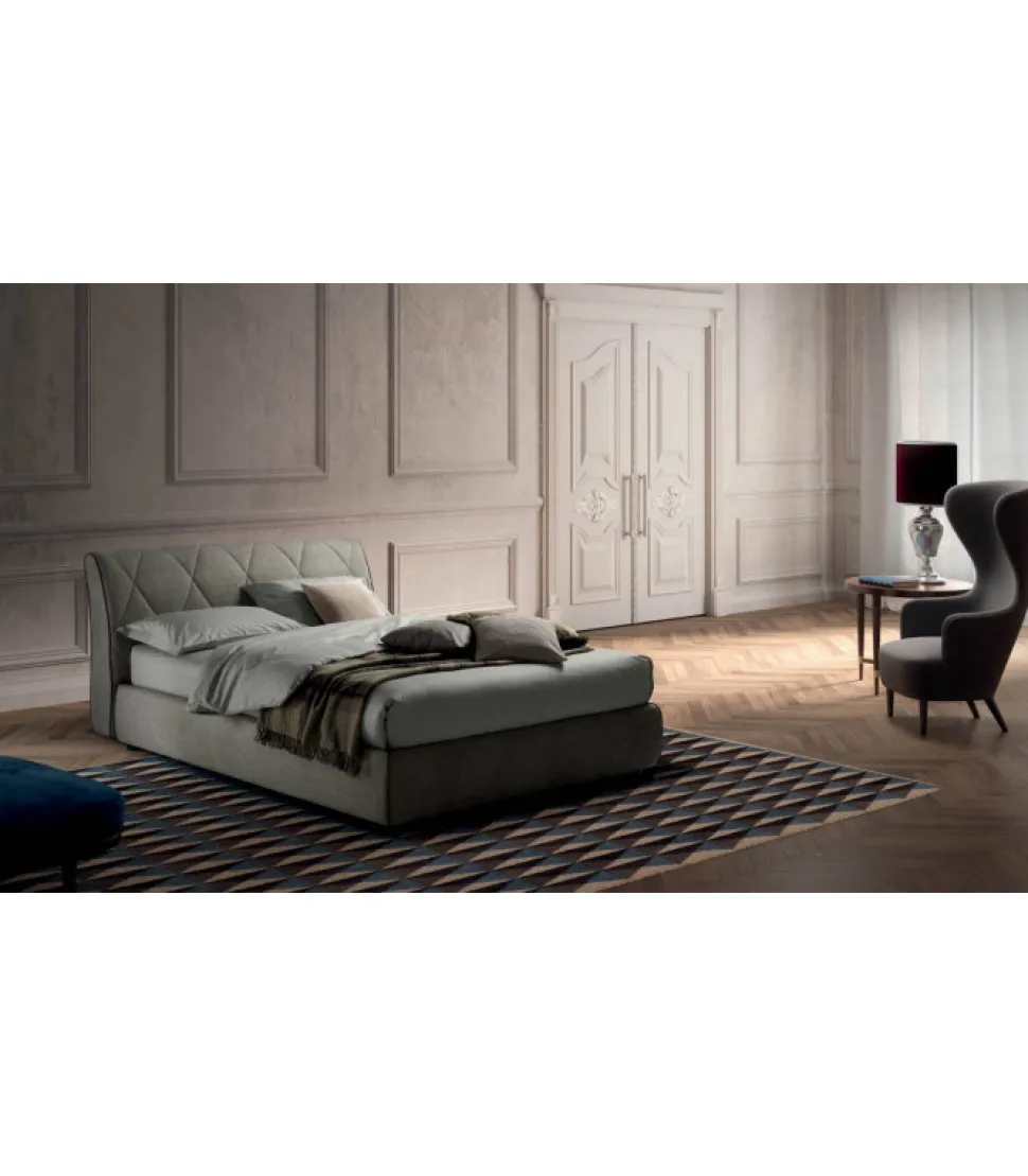 Letto Kilt Di Samoa Con Contenitore Con Struttura Completamente Imbottita