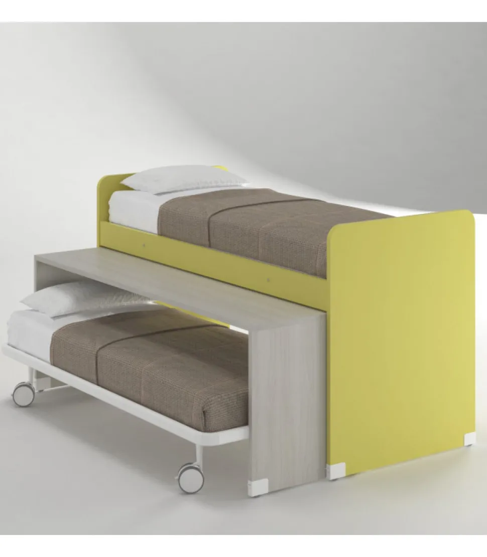 Letto Luna Alto Con Letto E Scrittoio Estraibili