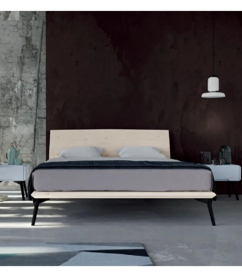 Letto Matrimoniale Dolcevita In Massello Di Abete Spazzolato