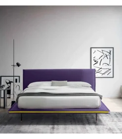 Letto Matrimoniale Modello Elle In Tessuto Di Felis