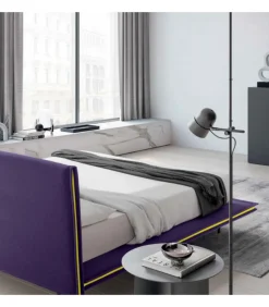 Letto Matrimoniale Modello Elle In Tessuto Di Felis