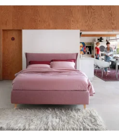 Letto Osaka H27, Imbottito E Rivestito Con Tessuti Sfoderabili.