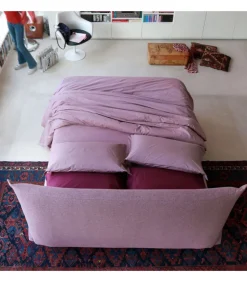 Letto Osaka H17, Imbottito E Rivestito.