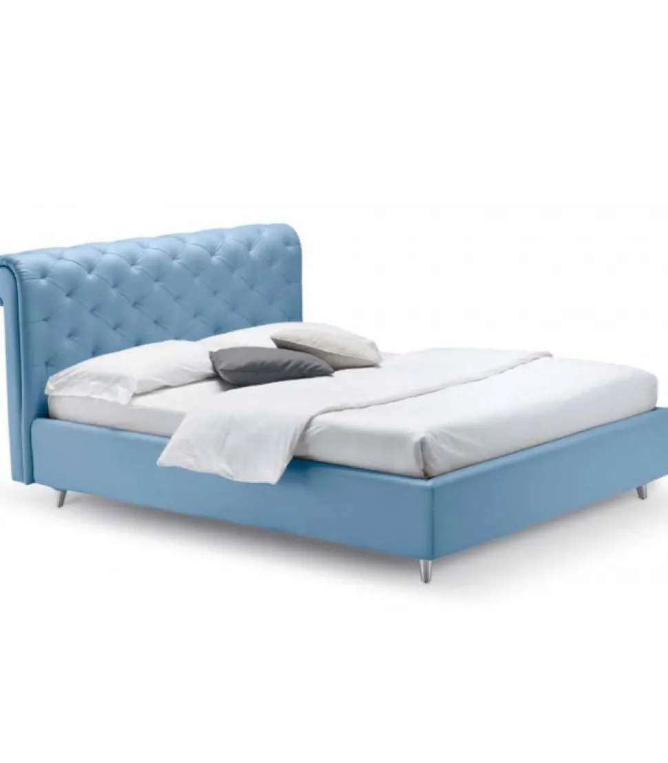 Letto Paris L Con Piedini In Legno E Rete Ortopedica.