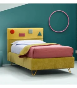 Letto Plain Compatto Con Contenitore, Linee Essenziali E Ridotto Ingombro