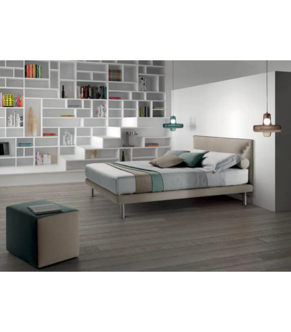 Letto Snap Comprensivo Di Rete Autoportante In Metallo Con Doghe In Legno