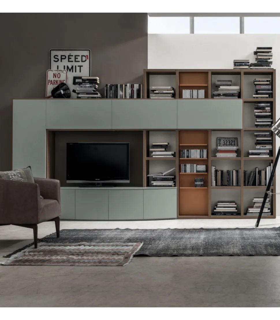 Libreria Con Base Curva Gs114