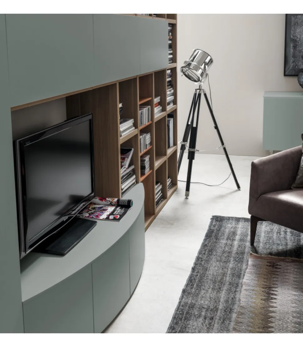 Libreria Con Base Curva Gs114