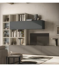 Libreria Con Basi Sporgenti Porta Tv