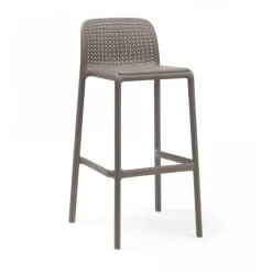 Lido Outdoor, Sgabello Impilabile Fisso In Polipropilene, Per Esterni Ed Interni