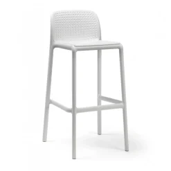 Lido Outdoor, Sgabello Impilabile Fisso In Polipropilene, Per Esterni Ed Interni