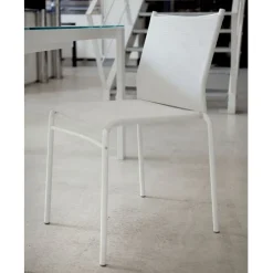 Liu, Sedia In Metallo Con Rivestimento Rete In Textplast