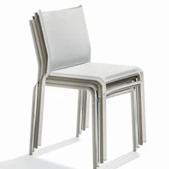 Liu, Sedia In Metallo Con Rivestimento Rete In Textplast