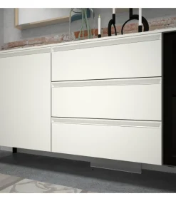 Madia Con Vetrine E Cassettiera