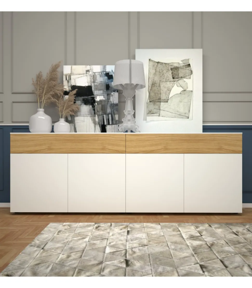 Madia Lineare Con Ante E Cassetti