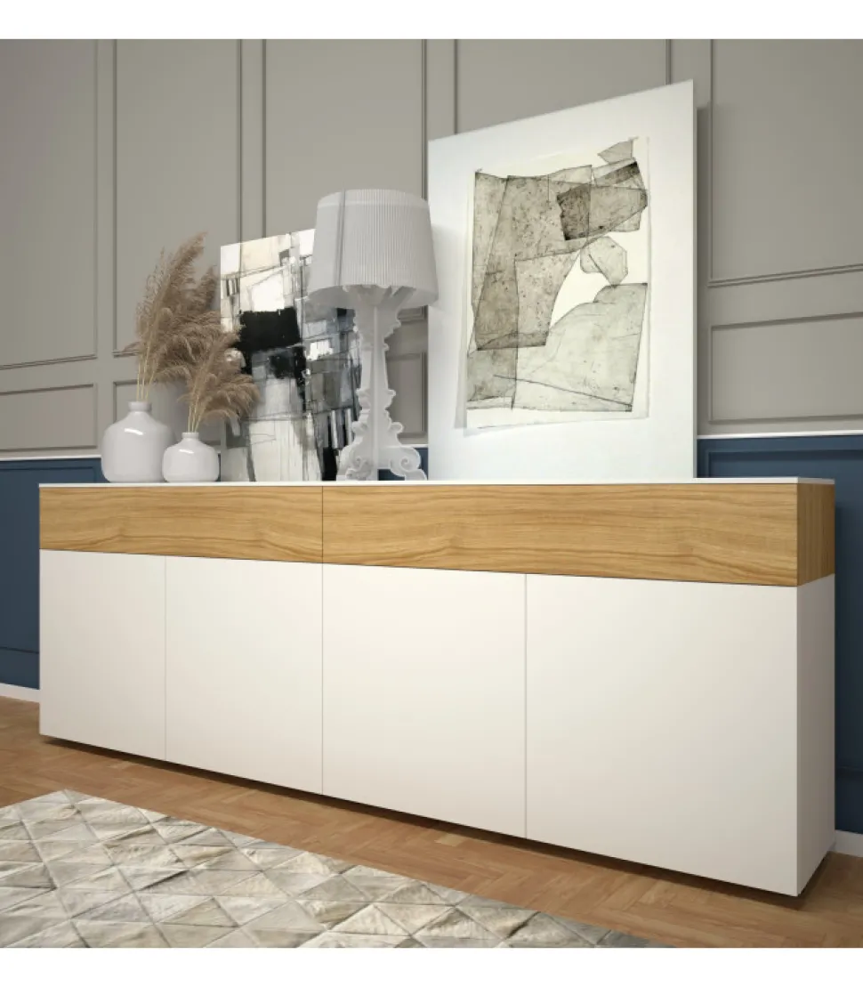 Madia Lineare Con Ante E Cassetti