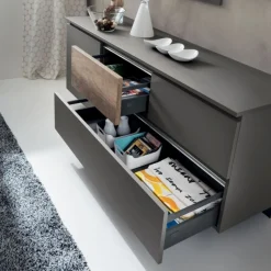 Madia Sospesa Moderna Personalizzabile Made In Italy - L.180 H.60 P.50 Cm - Art.640