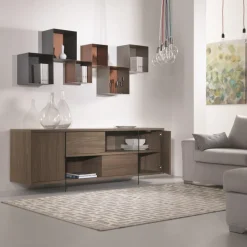 Madison, Madia In Legno Con Ante Battenti E Scorrevoli