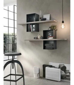 Mensola Modus, Con Struttura In Metallo Verniciato.