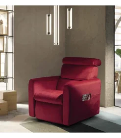 Mila, Poltrona Relax Made In Italy, In Tessuto O Pelle, E Un Dispositivo Medico Classe 1 Con Struttura In Ferro.