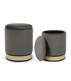 Milena Set 2 Pouf Con Contenitore