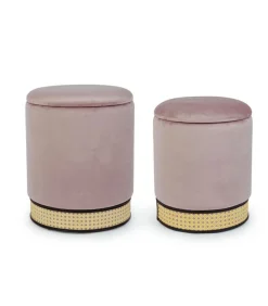 Milena Set 2 Pouf Con Contenitore