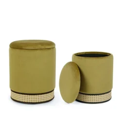 Milena Set 2 Pouf Con Contenitore