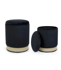 Milena Set 2 Pouf Con Contenitore