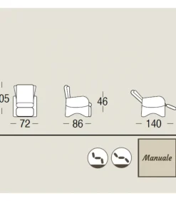 Minnie, La Poltrona Relax Disponibile In Tessuto E Pelle Di Alta Qualita, Per Il Tuo Benessere Quotidiano.