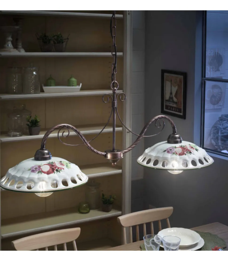 Napoli Sospensione, Con Fili Di Diversi Colori Sul Paraluce