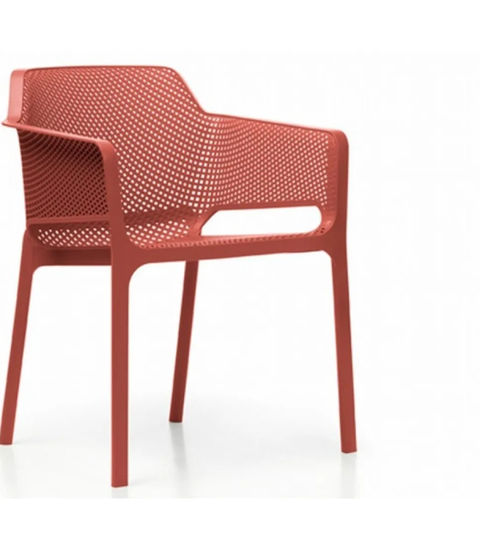 Net, Poltrona Con Braccioli Per Interni Ed Esterni