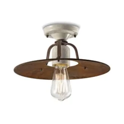 Nicodemus, La Plafoniera Made In Italy Con Richiamo Allo Stile Rustico Americano, Di Ferroluce.