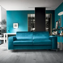 Nixon, Divano Letto Sartoriale Con Piedini Alti In Acciaio