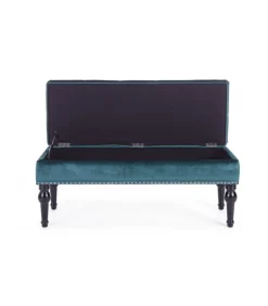 Panca Contenitore Bernard Blu Pavone