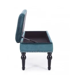 Panca Contenitore Bernard Blu Pavone