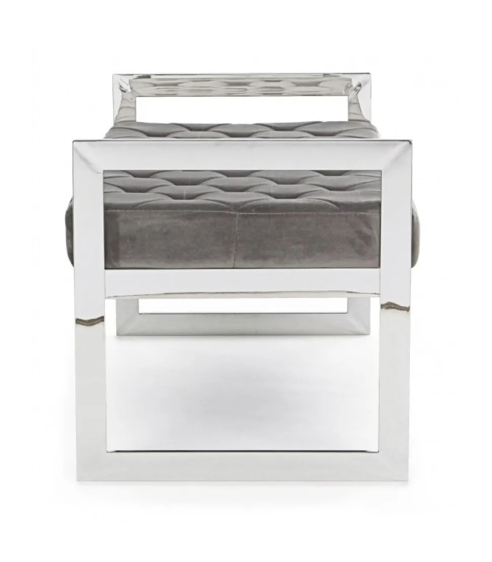 Panca Sveva Velluto Grigio 97X44