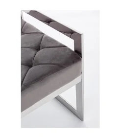 Panca Sveva Velluto Grigio 97X44