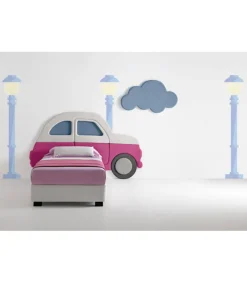 Pannello Imbottito Car, Decorazione O Testiera Per Camere Da Ragazzi