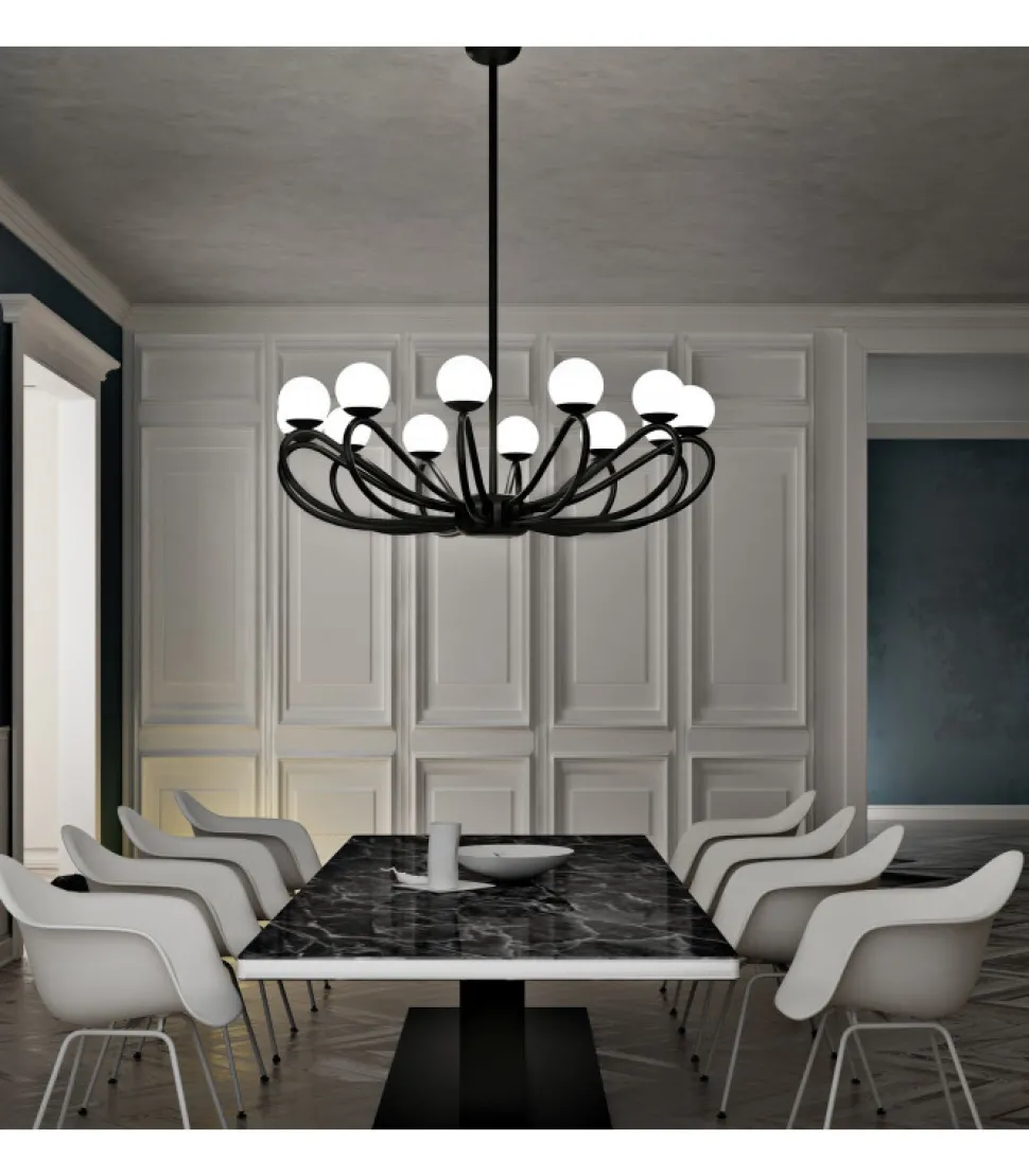 Papillon, Lampadario A 12 Luci Diametro 90 E 120 Cm