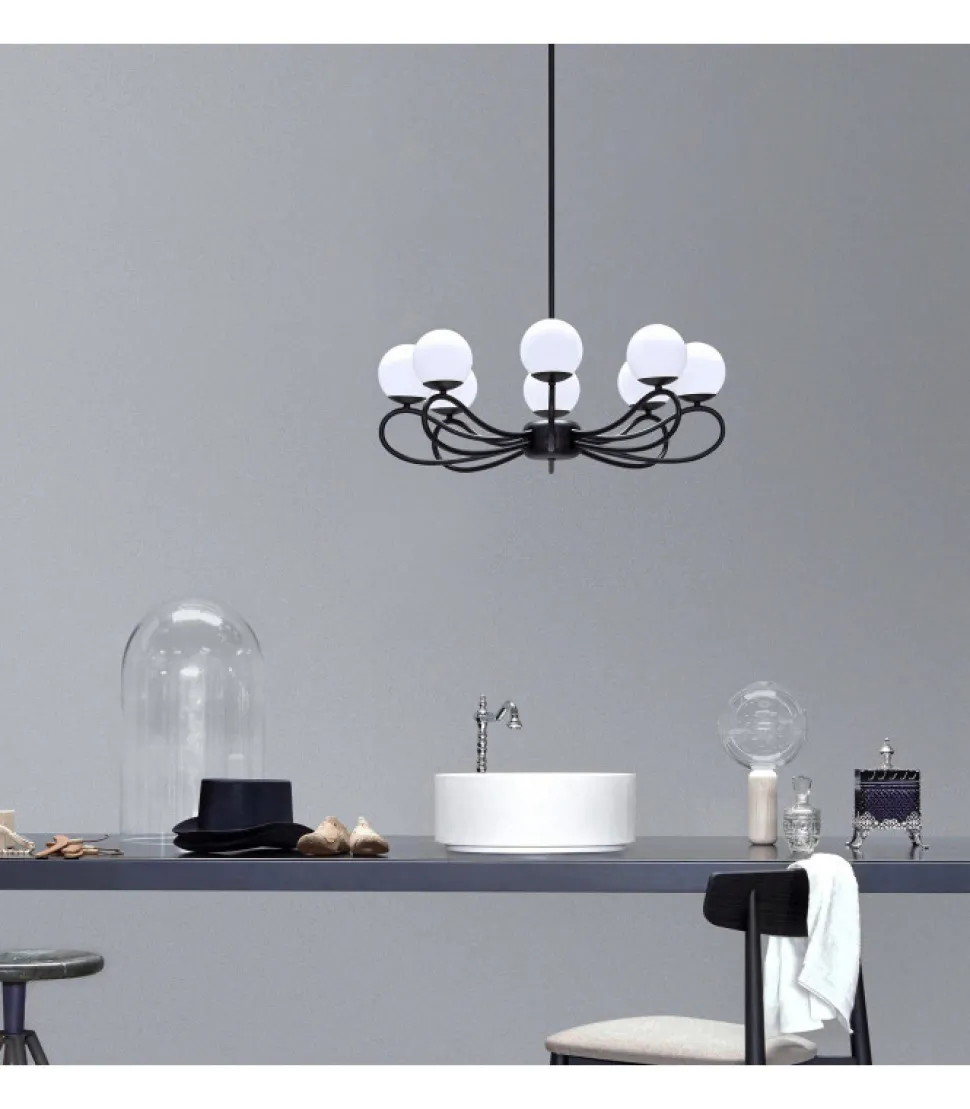 Papillon, Lampadario A 8 Luci