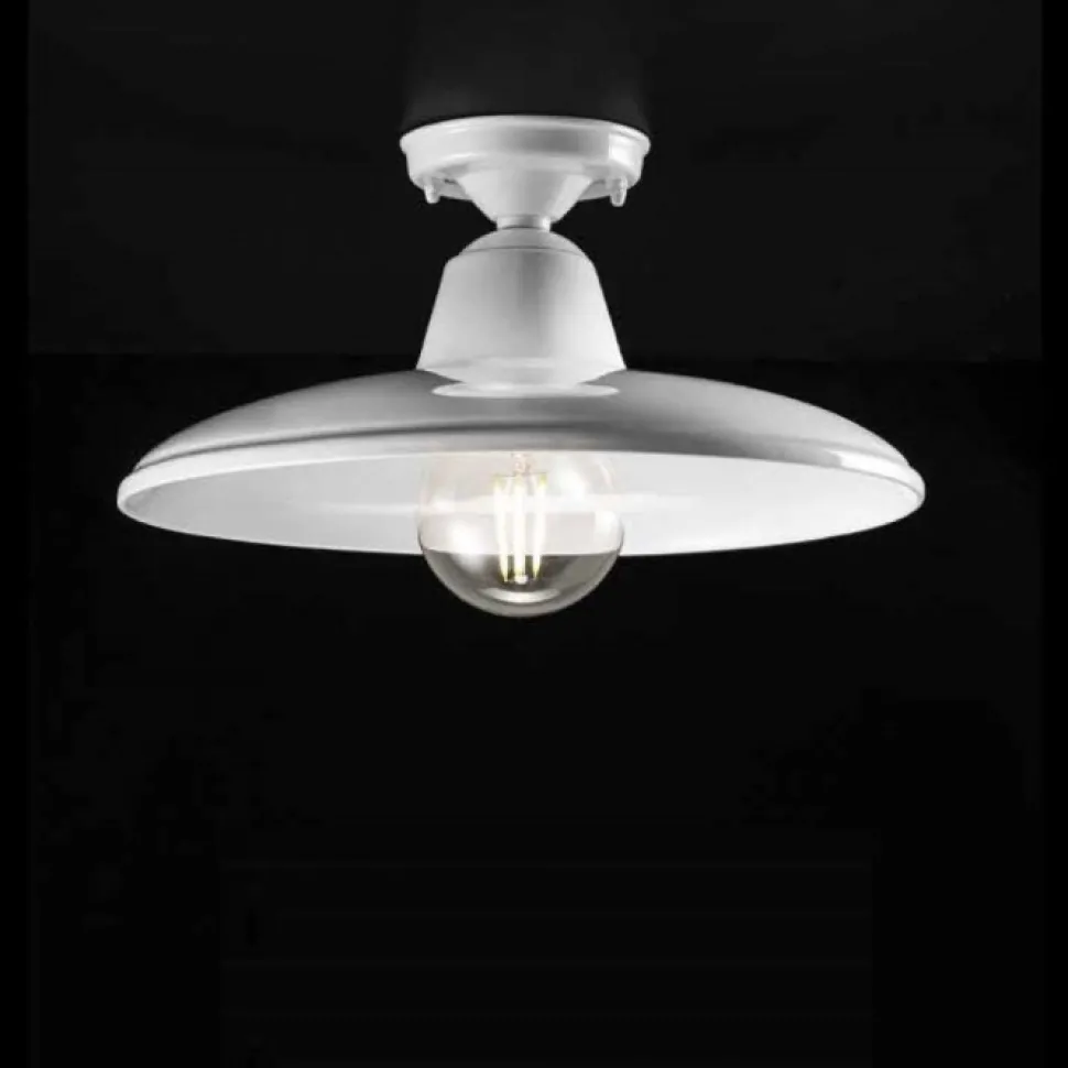 Plafoniera Black&White, Realizzata In Ceramica In Italia Da Ferroluce.