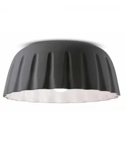 Plafoniera Conway Di Ferroluce, In Ceramica Smaltata, Made In Italy.