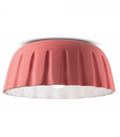 Plafoniera Conway Di Ferroluce, In Ceramica Smaltata, Made In Italy.