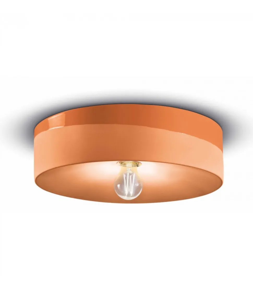 Plafoniera Glenview Di Ferroluce, In Ceramica Smaltata Bicolore Tono Su Tono O Con Fantasie.