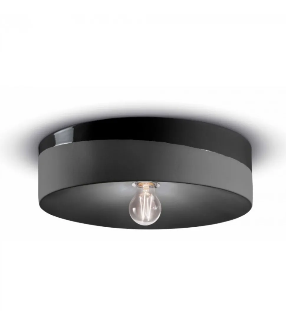 Plafoniera Glenview Di Ferroluce, In Ceramica Smaltata Bicolore Tono Su Tono O Con Fantasie.