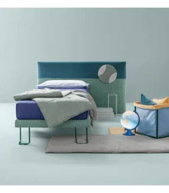 Plain Autoportante Ball, Letto Imbottito Con Simpatica Decorazione A Forma Di Palla