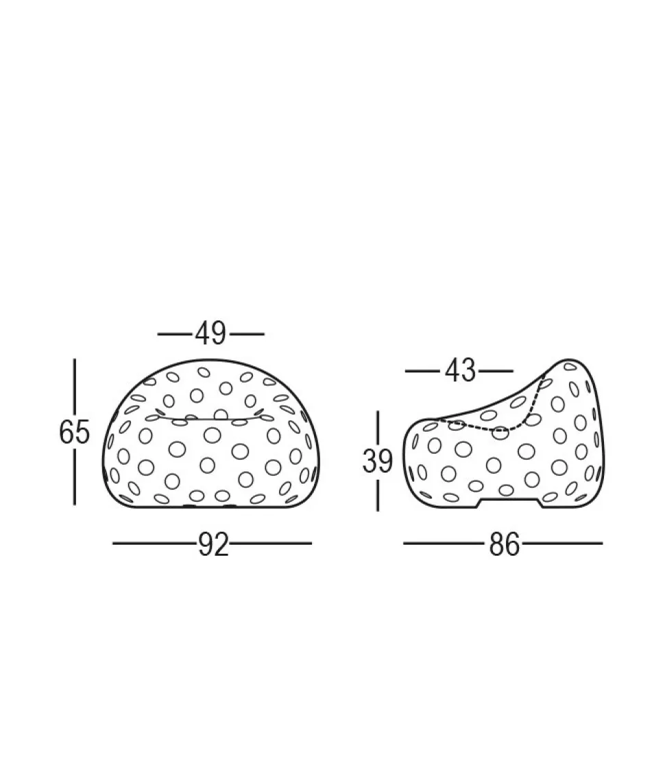 Poltrona Airball Di Plust, Realizzata Interamente In Italia In Polietilene.