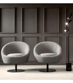 Poltrona Bubble Di Samoa Girevole Imbottita E Ricca Di Rivestimenti