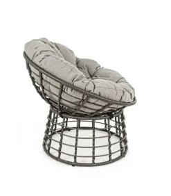 Poltrona Con Cuscino Molly Grigio