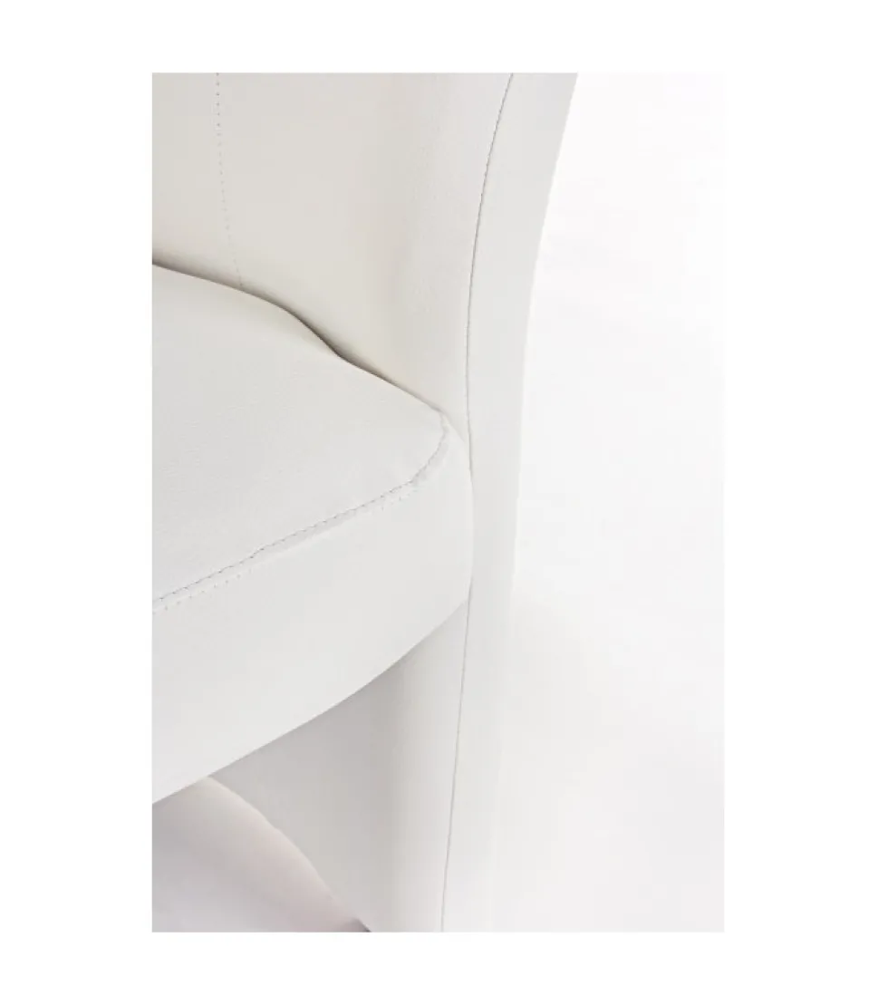 Poltrona Con Pouf Rita Bianco